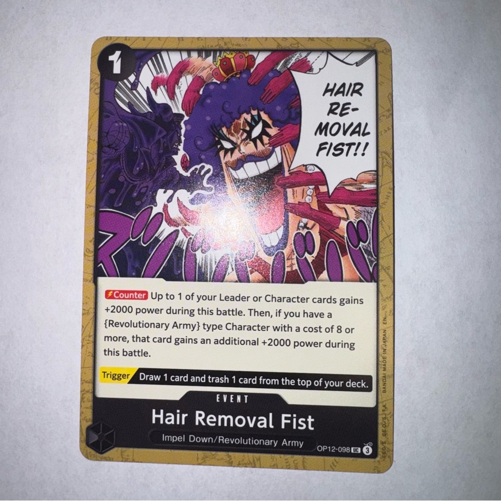 Hair Removal Fist OP12-098 Legacy of the Master One Piece
